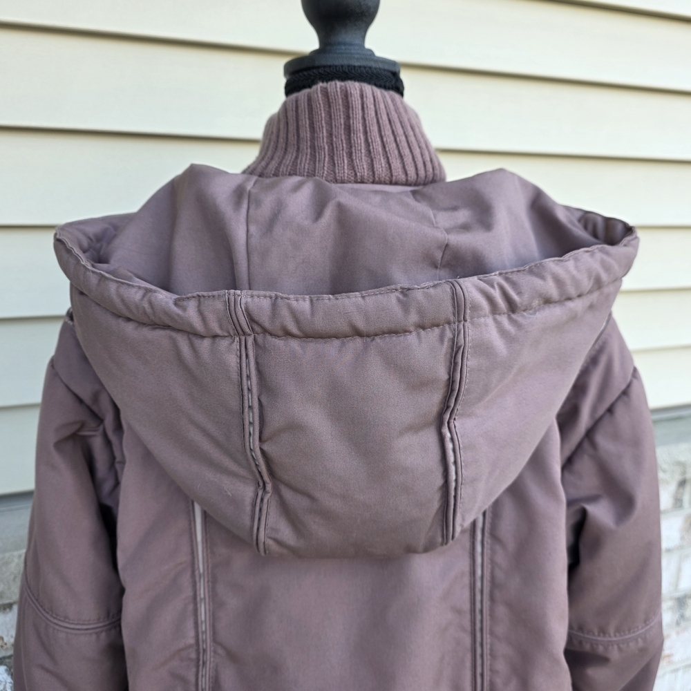 Vintage Reef II Mauve Long Hooded Winter Coat – Made in Korea – Size 14 - Picture 5 of 13